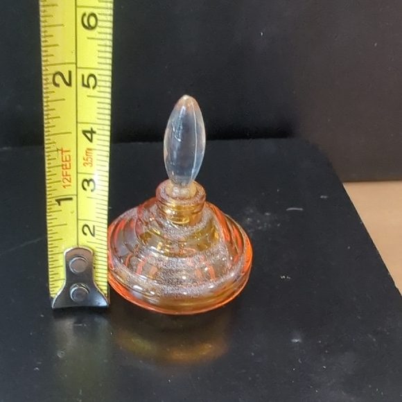 Vintage Made In France Parfums Ted Lapidus Mini Orange Glass Perfume Bottle - Picture 4 of 4